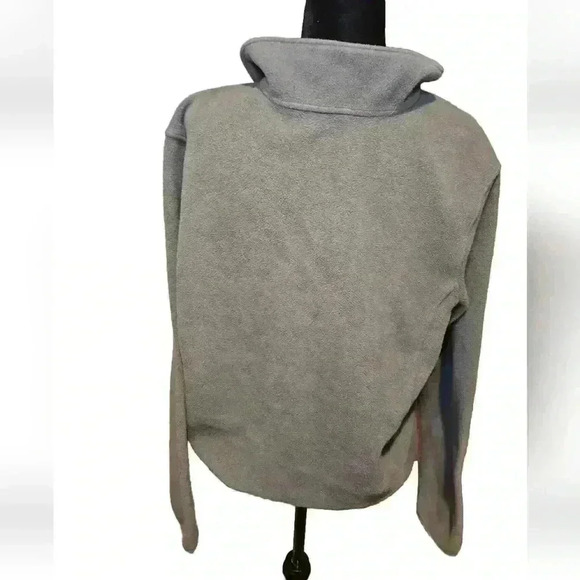 L.L. Bean Mens Gray Polartec Fleece Pullover Warm Layering Sweater L - Picture 4 of 13